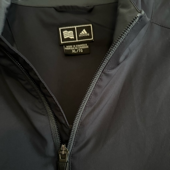Adidas Blue Windbreaker Jacket Zip-Up Athletic - Picture 2 of 4